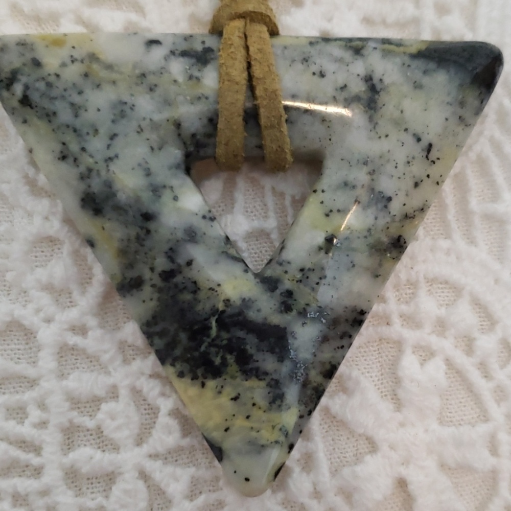 All natural stone pendant